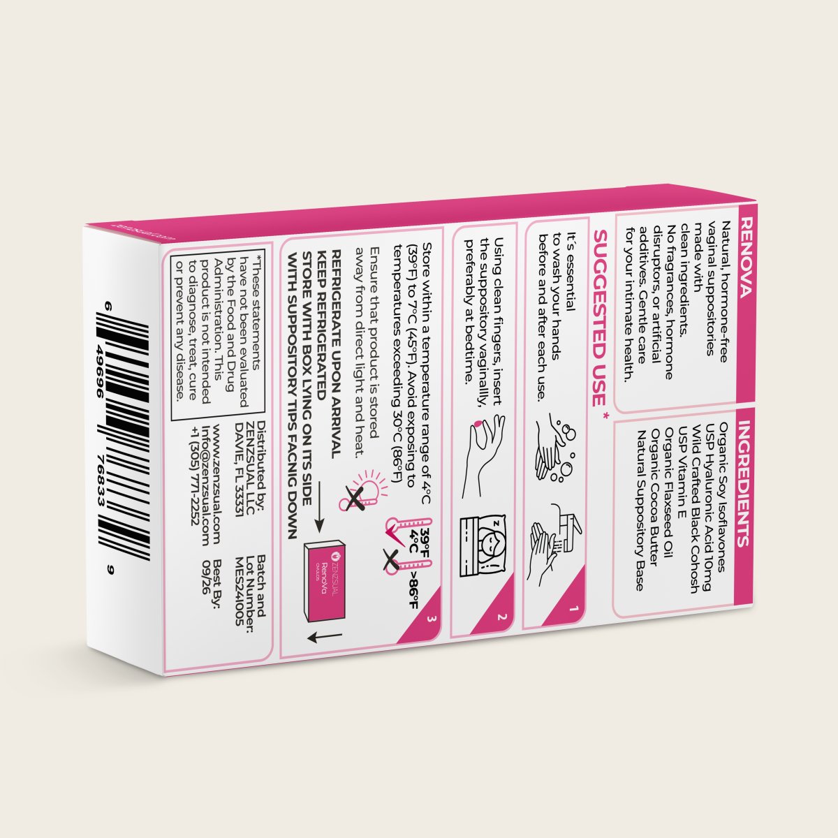 Renova Ovulos Vaginales con Acido Hialurónico y Vitamina E - Tu Salud Intima