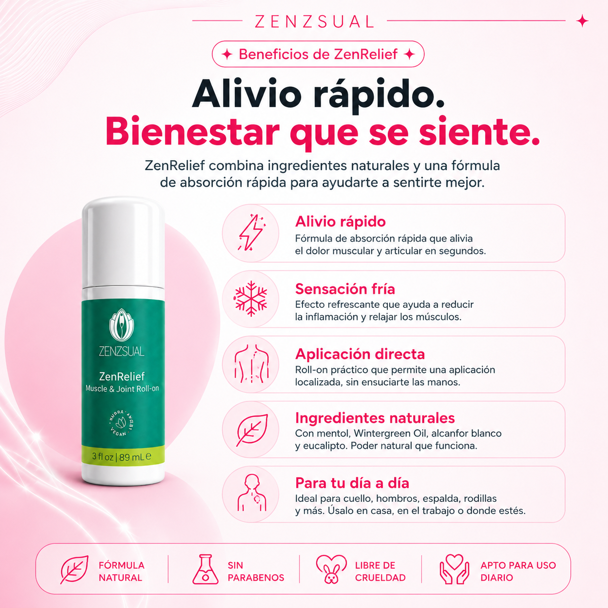ZENRELIEF Roll-on Alivio Muscular y Articular
