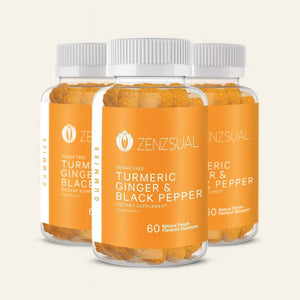 Turmeric, Ginger & Black Pepper Gummies - Sugar Free - Tu Salud Intima