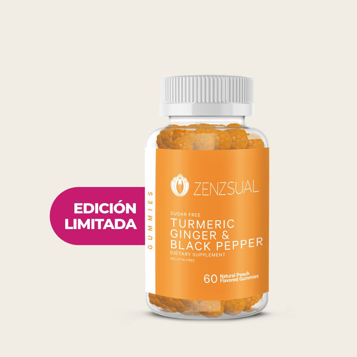 Turmeric, Ginger & Black Pepper Gummies - Sugar Free - Tu Salud Intima